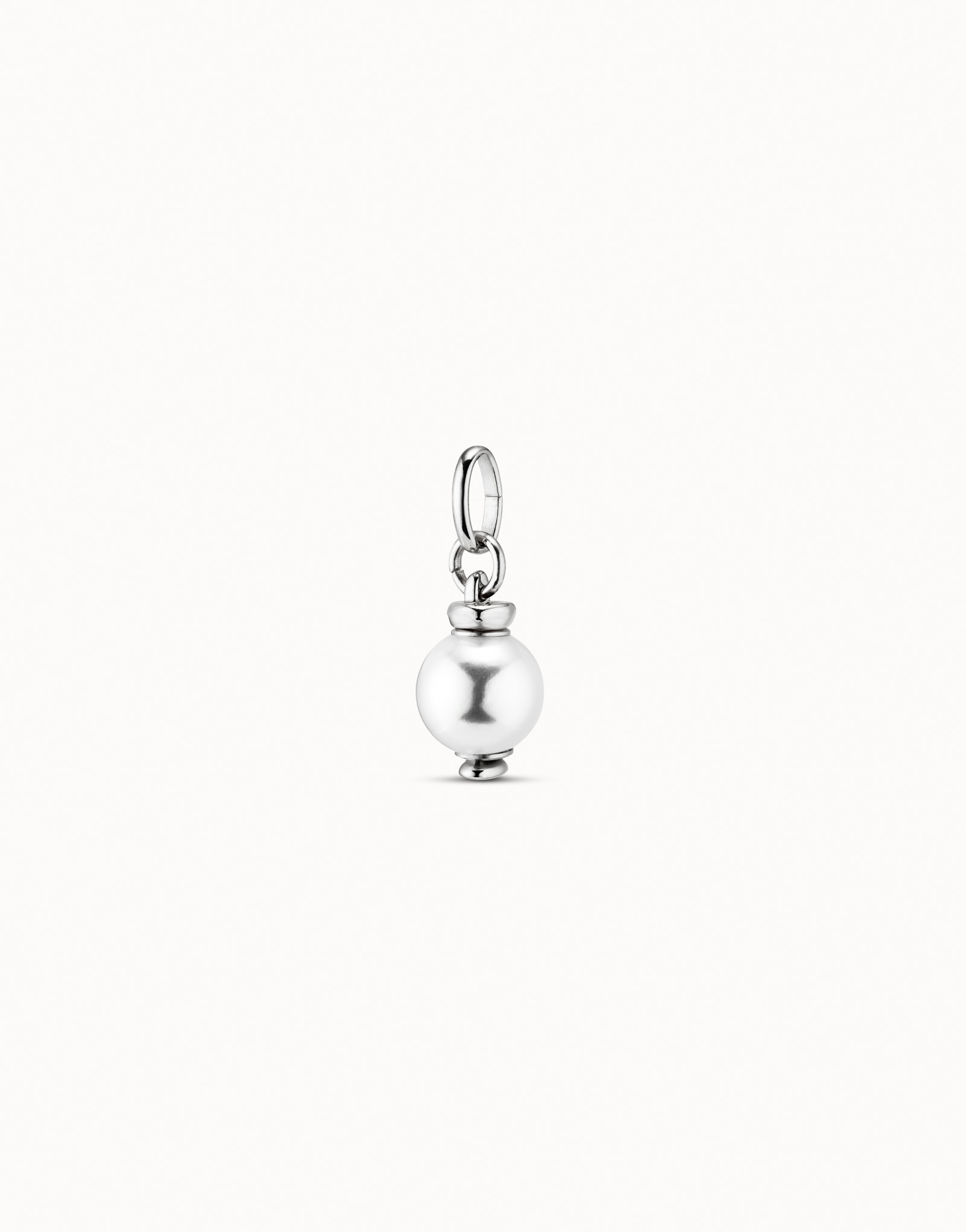 Charm placcato argento Sterling con perla bianca, Argent, large image number null