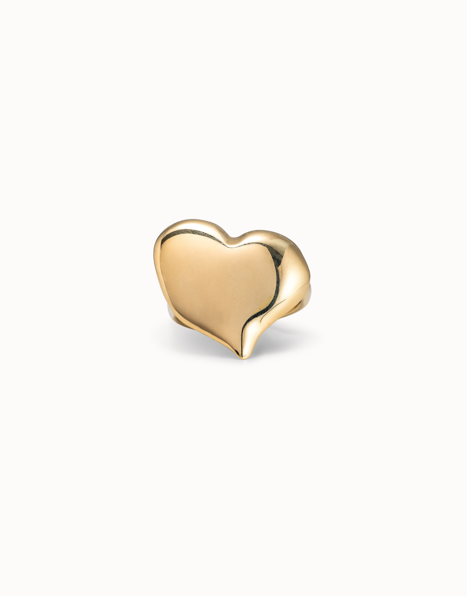 Anello a forma di cuore grande placcato oro 18k, Dorado, large image number null
