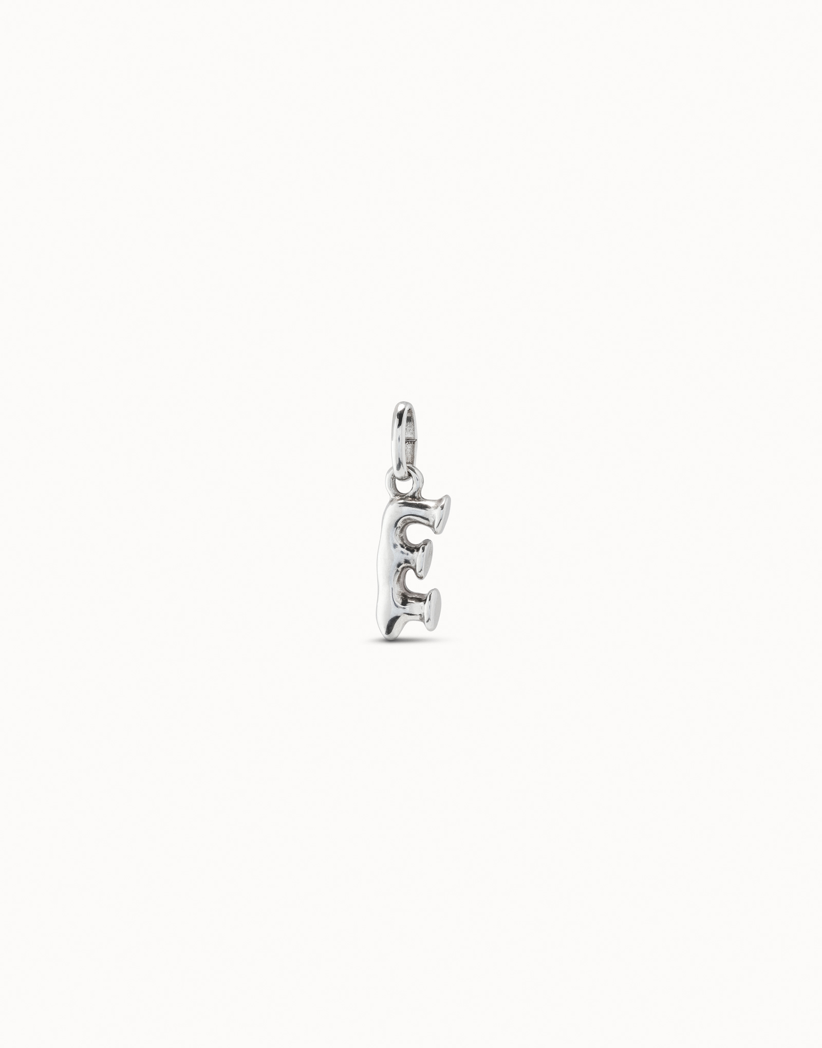 Charm placcato argento Sterling a forma di lettera E, Argent, large image number null