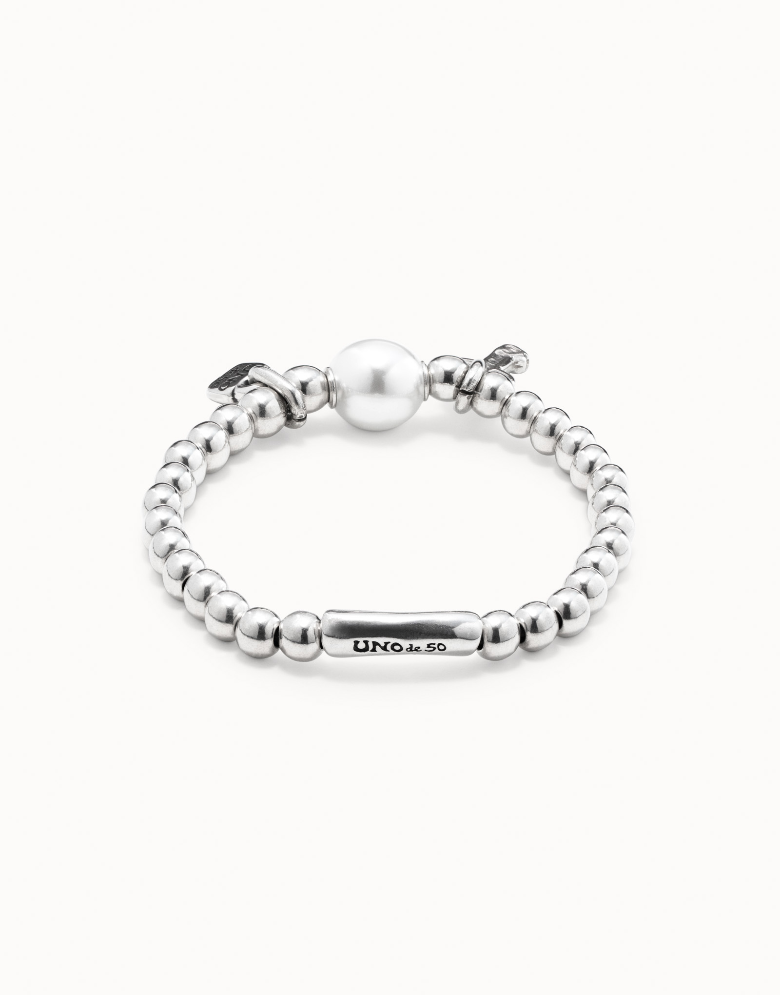 Bracciale placcato argento Sterling con perla, Argent, large image number null