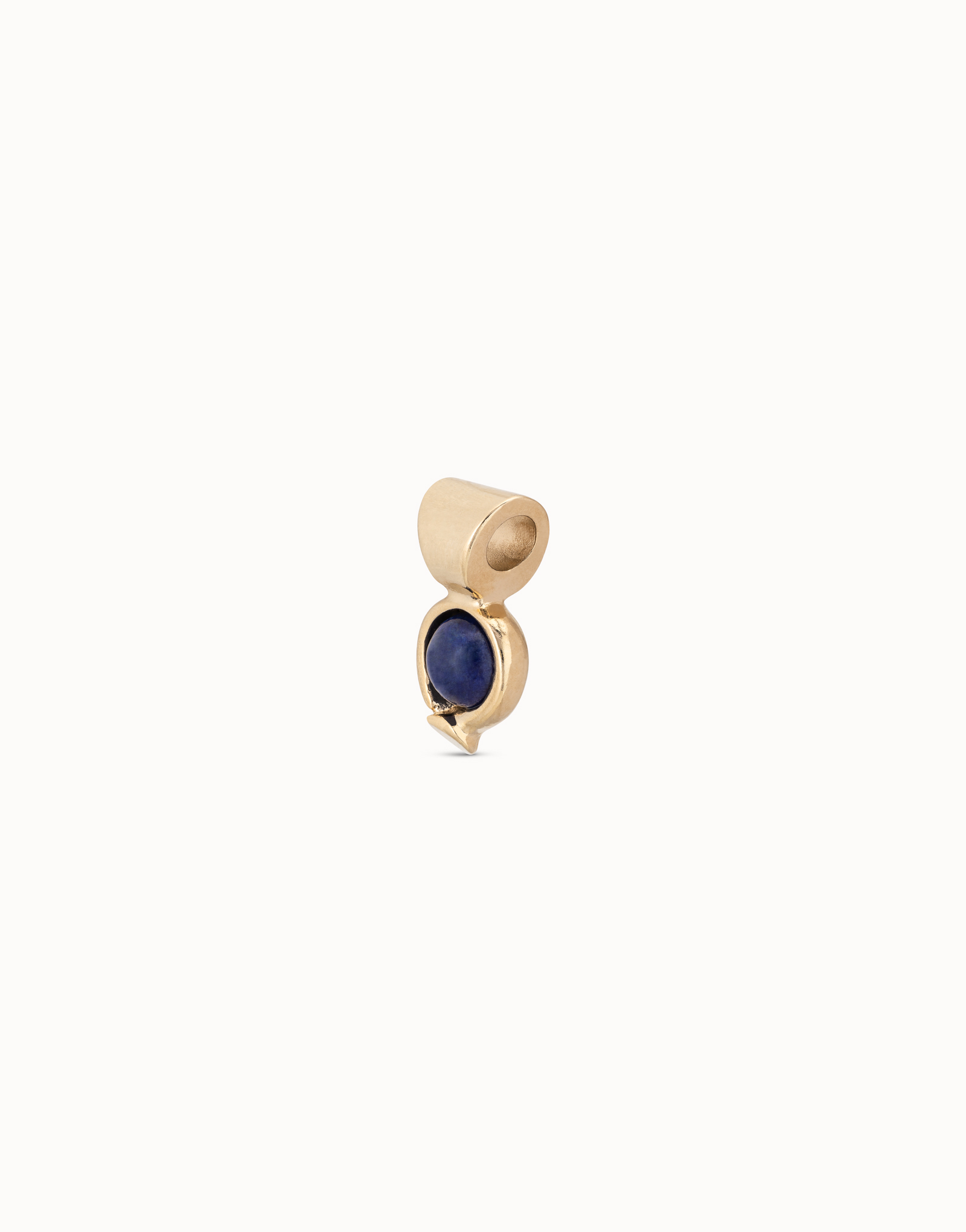 18K gold-plated charm with amazonite stone, Golden, large image number null