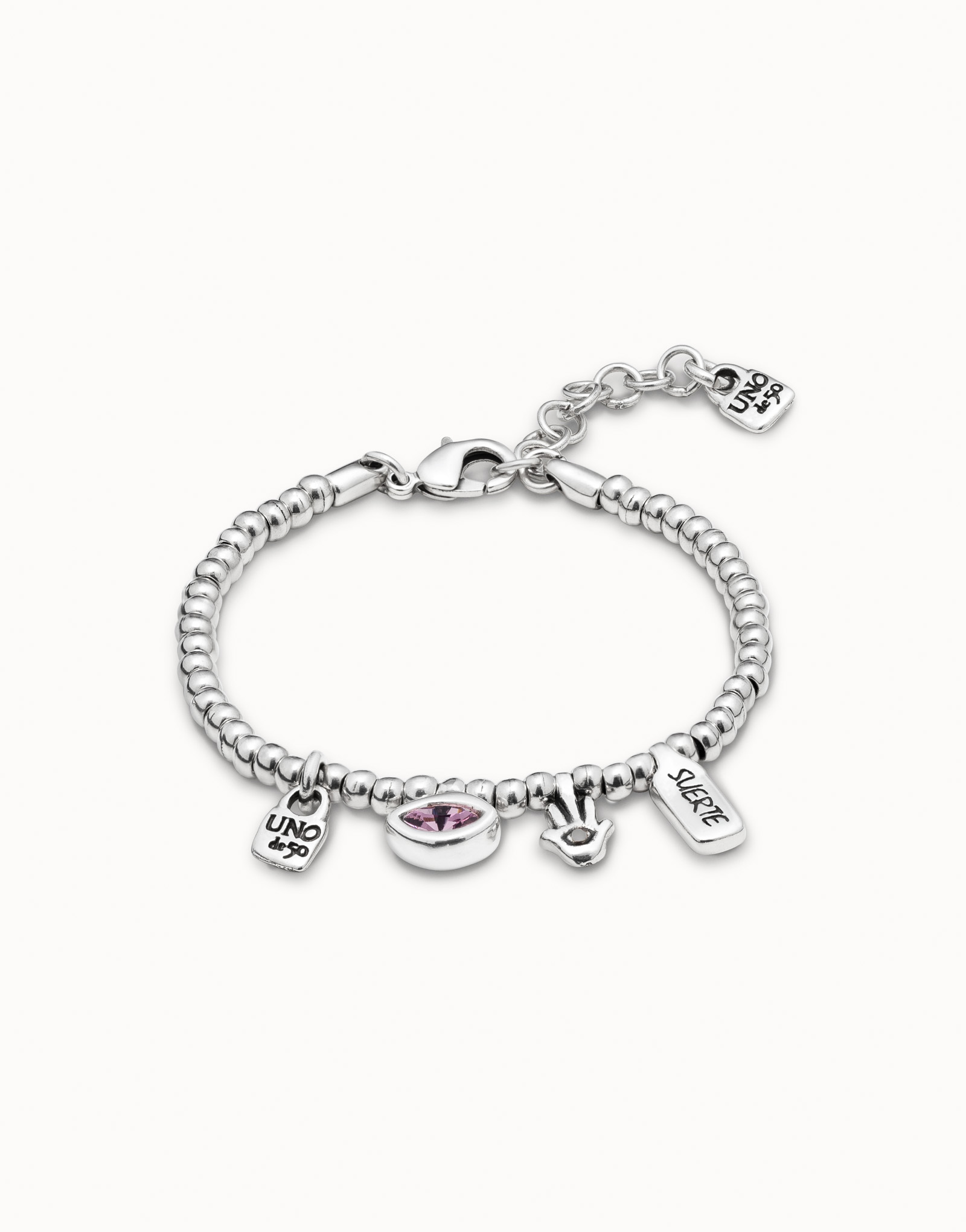 Bracciale placcato argento Sterling con cristalli, Argent, large image number null