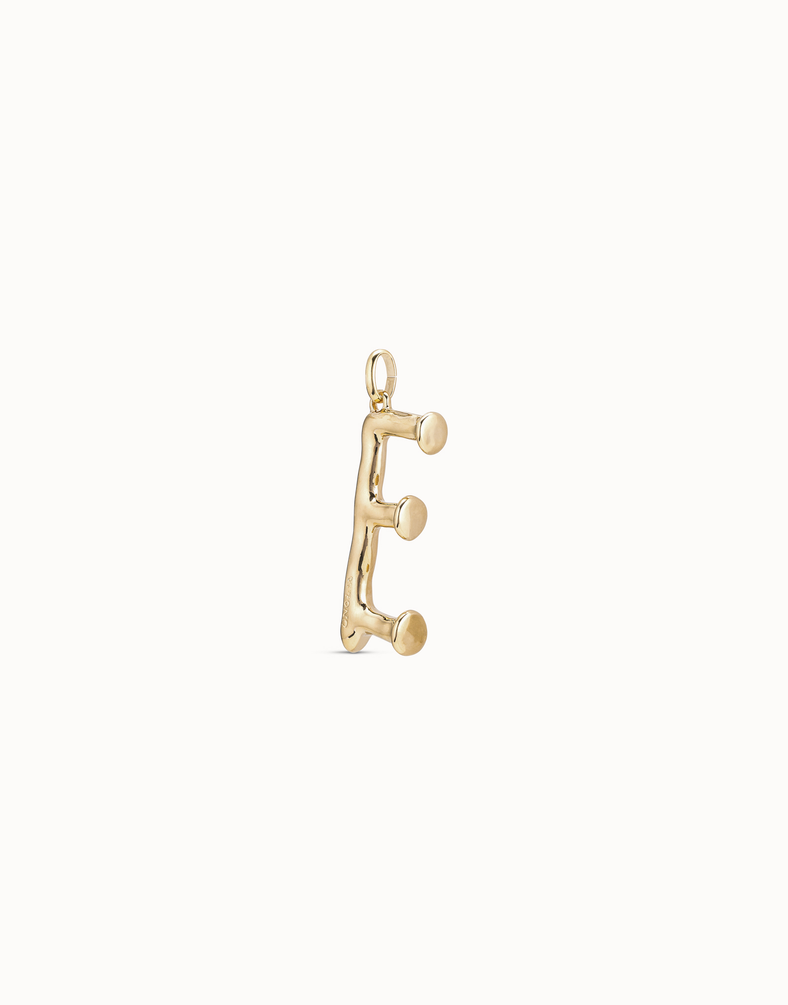 18K gold-plated letter E pendant, Golden, large image number null