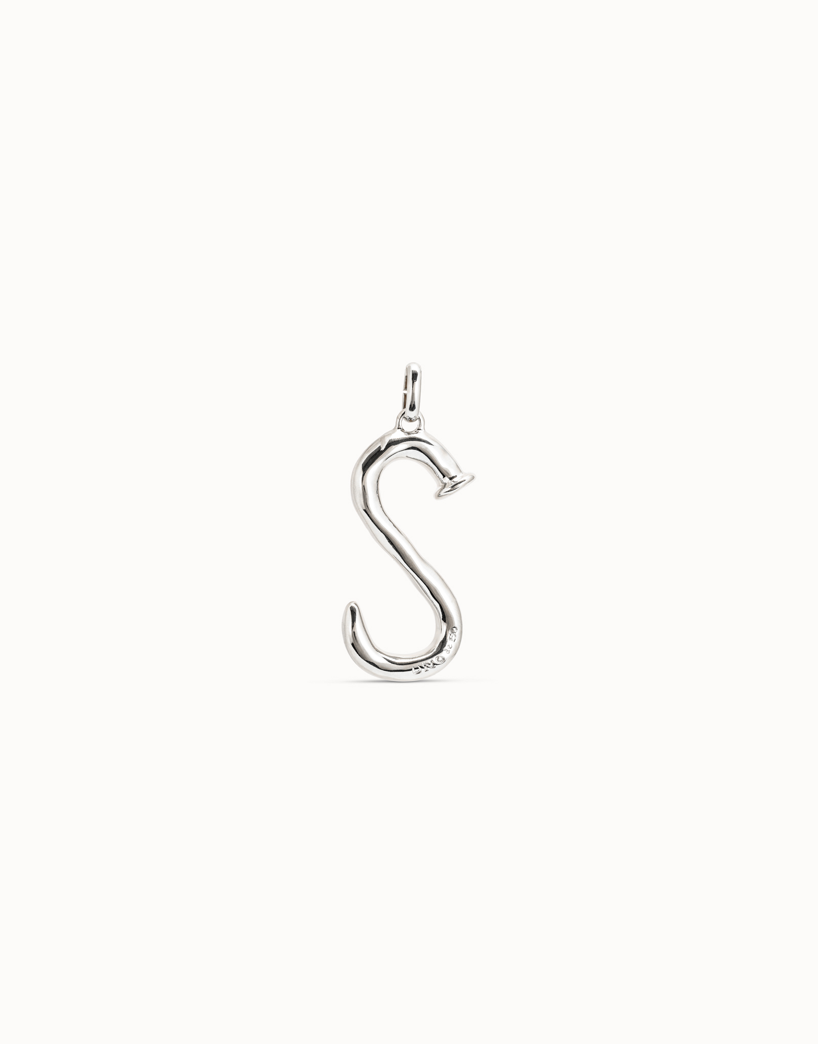 Ciondolo placcato argento Sterling a forma di lettera S, Argent, large image number null