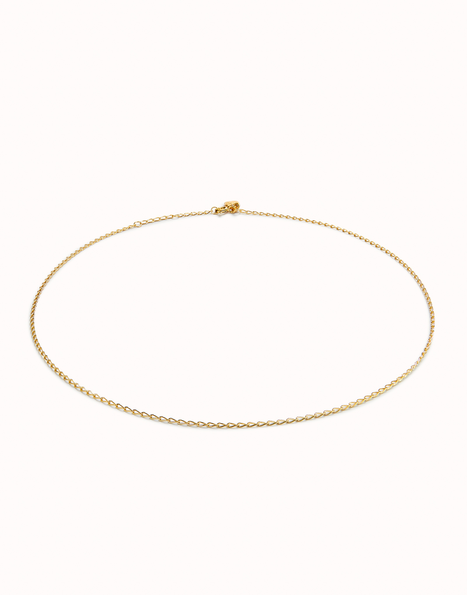 18K gold-plated long chain with small link., Golden, large image number null