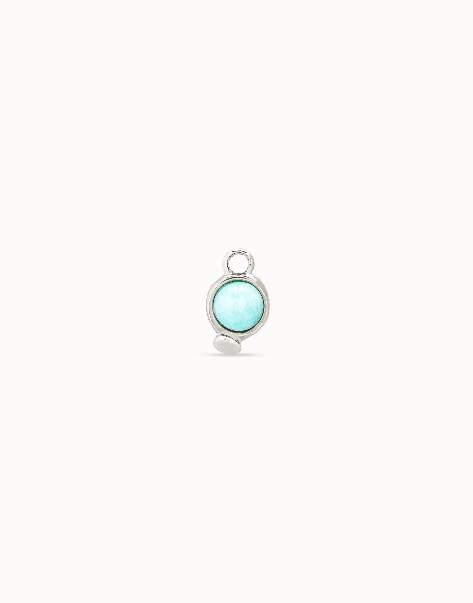 Charm a piercing placcato argento Sterling a forma di cerchio e cristallo, Argent, large image number null