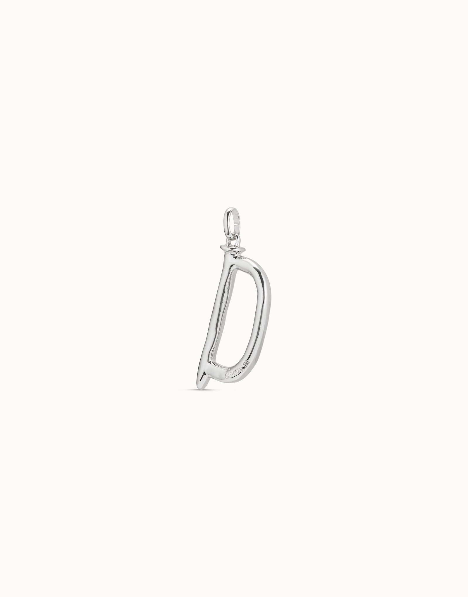 Ciondolo placcato argento Sterling a forma di lettera D, Argent, large image number null