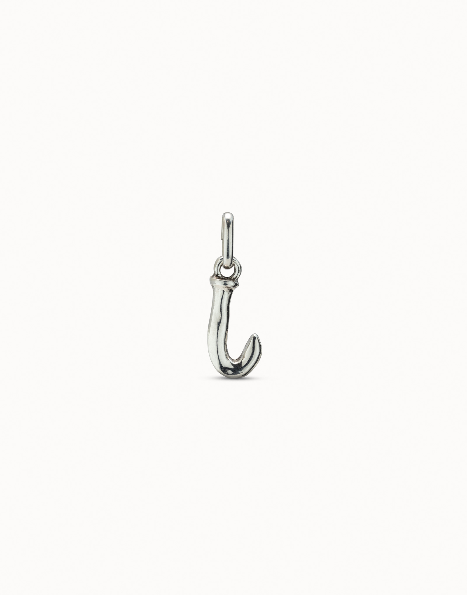 Charm placcato argento Sterling a forma di lettera J, Argent, large image number null