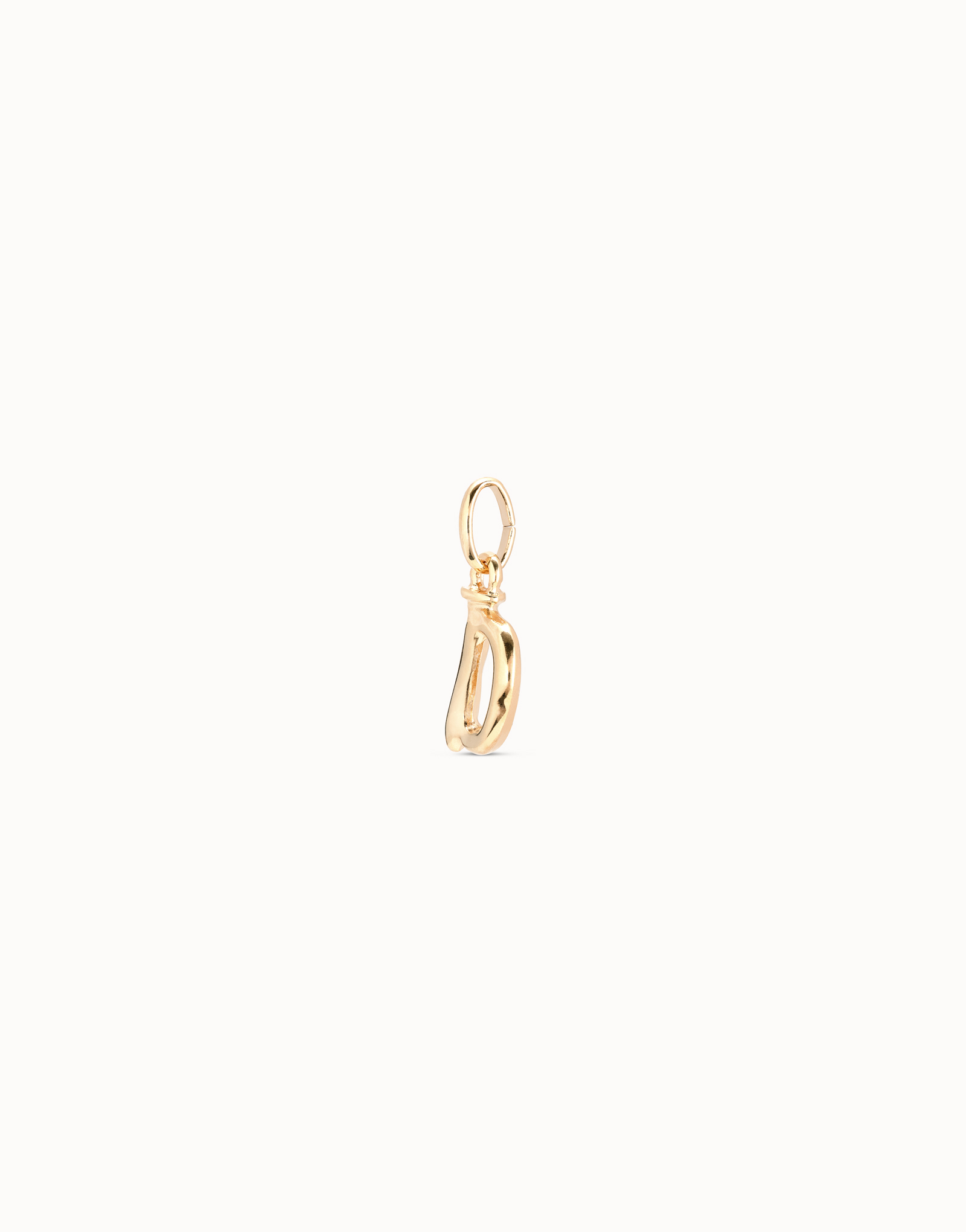 Charm placcato oro 18k a forma di lettera D, Dorado, large image number null
