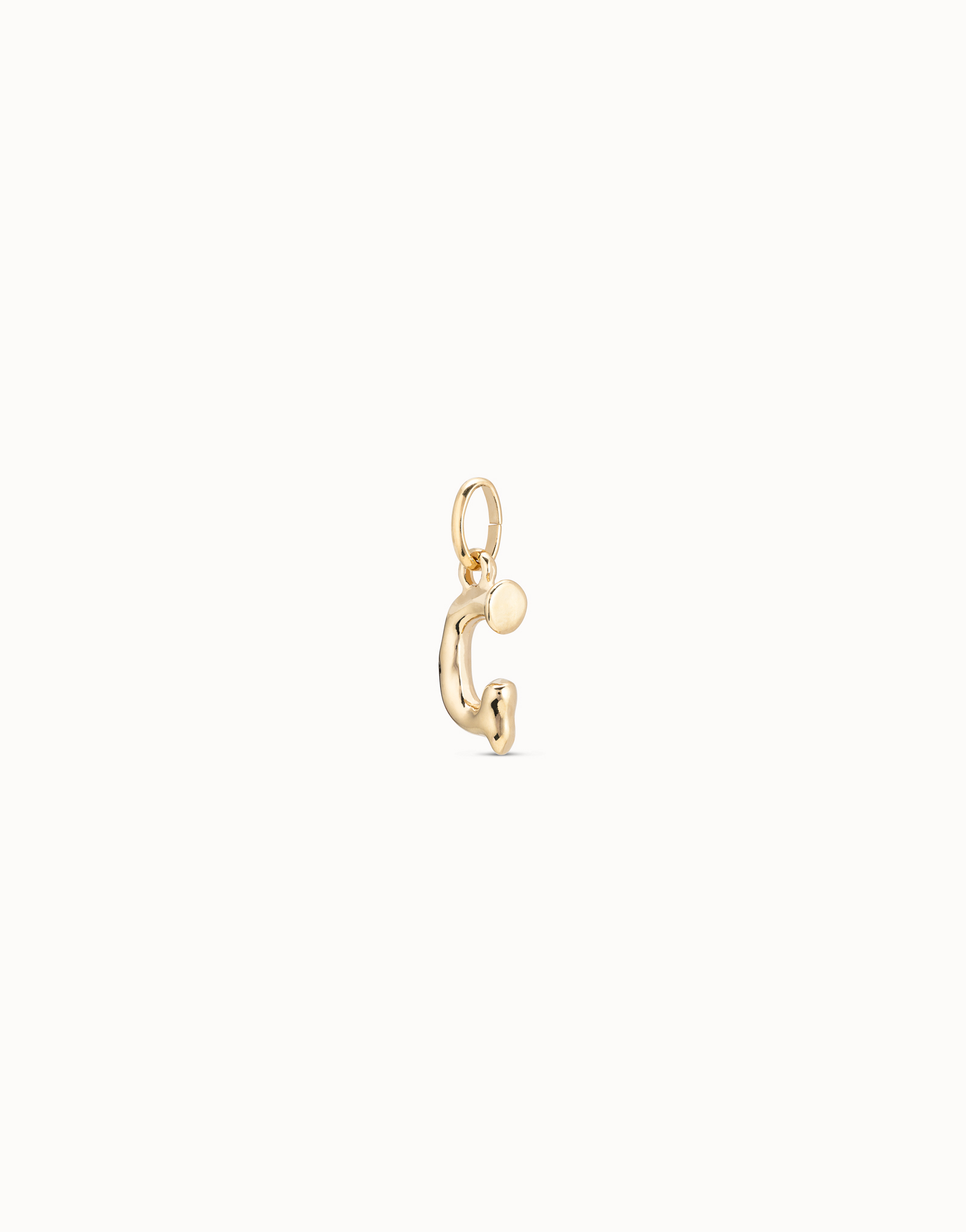 Charm placcato oro 18k a forma di lettera G, Dorado, large image number null