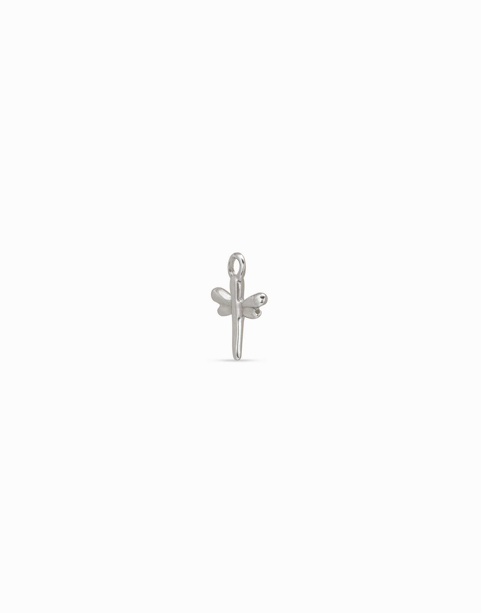 Charm a piercing placcato argento Sterling a forma di libellula, Argent, large image number null