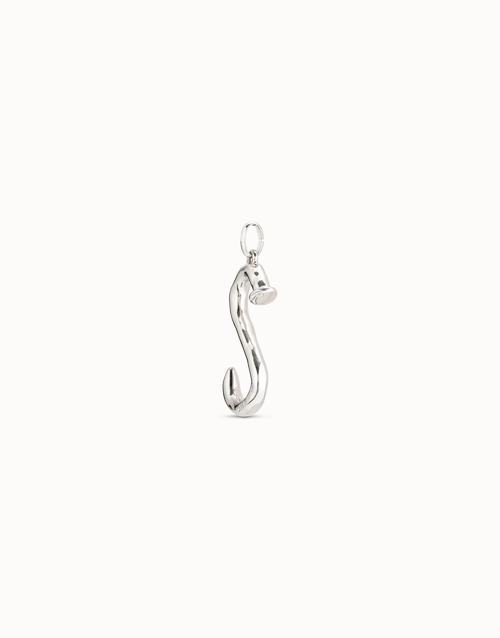 Ciondolo placcato argento Sterling a forma di lettera S, Argent, large image number null