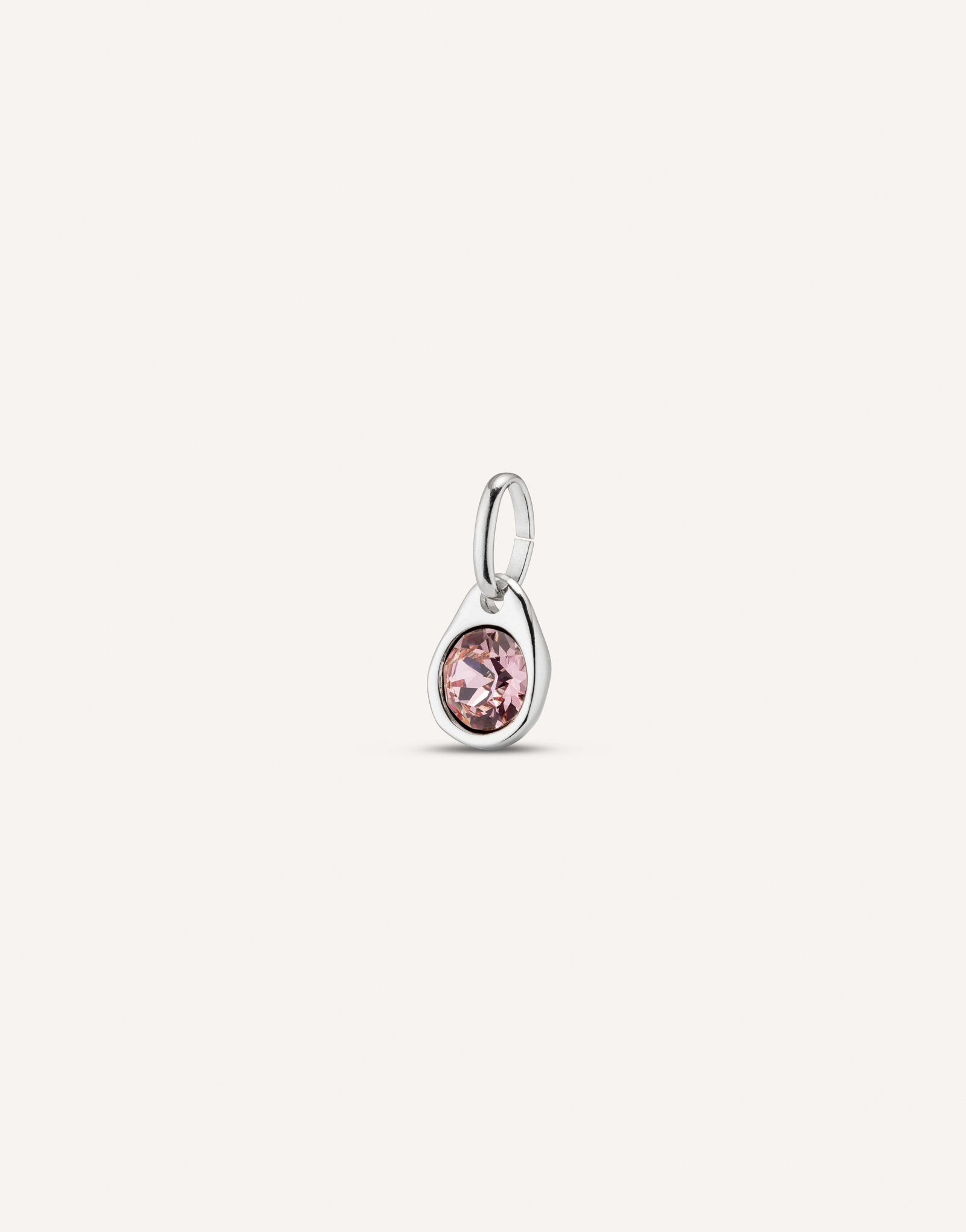 Charm placcato argento Sterling con cristallo rosa, Argent, large image number null