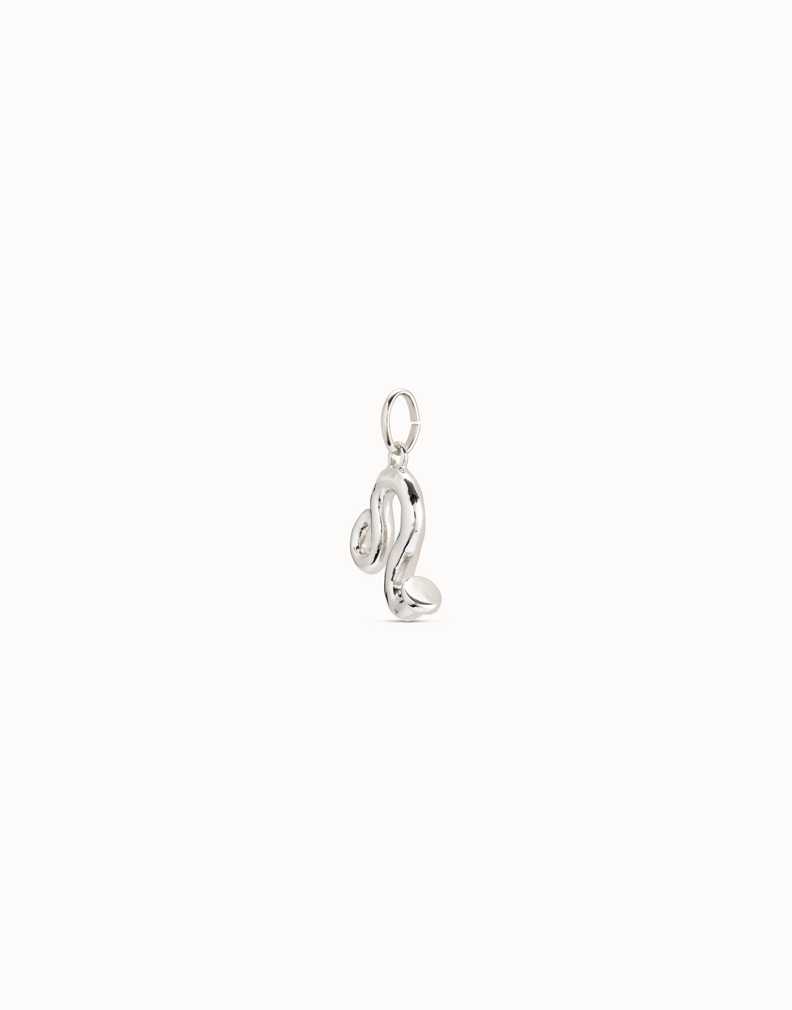 Charm placcato argento Sterling a forma di segno leone, Argent, large image number null
