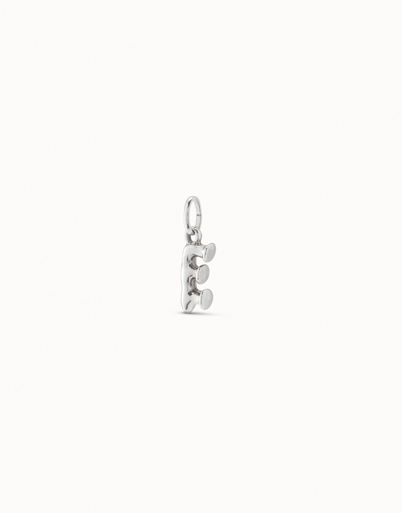 Charm placcato argento Sterling a forma di lettera E, Argent, large image number null