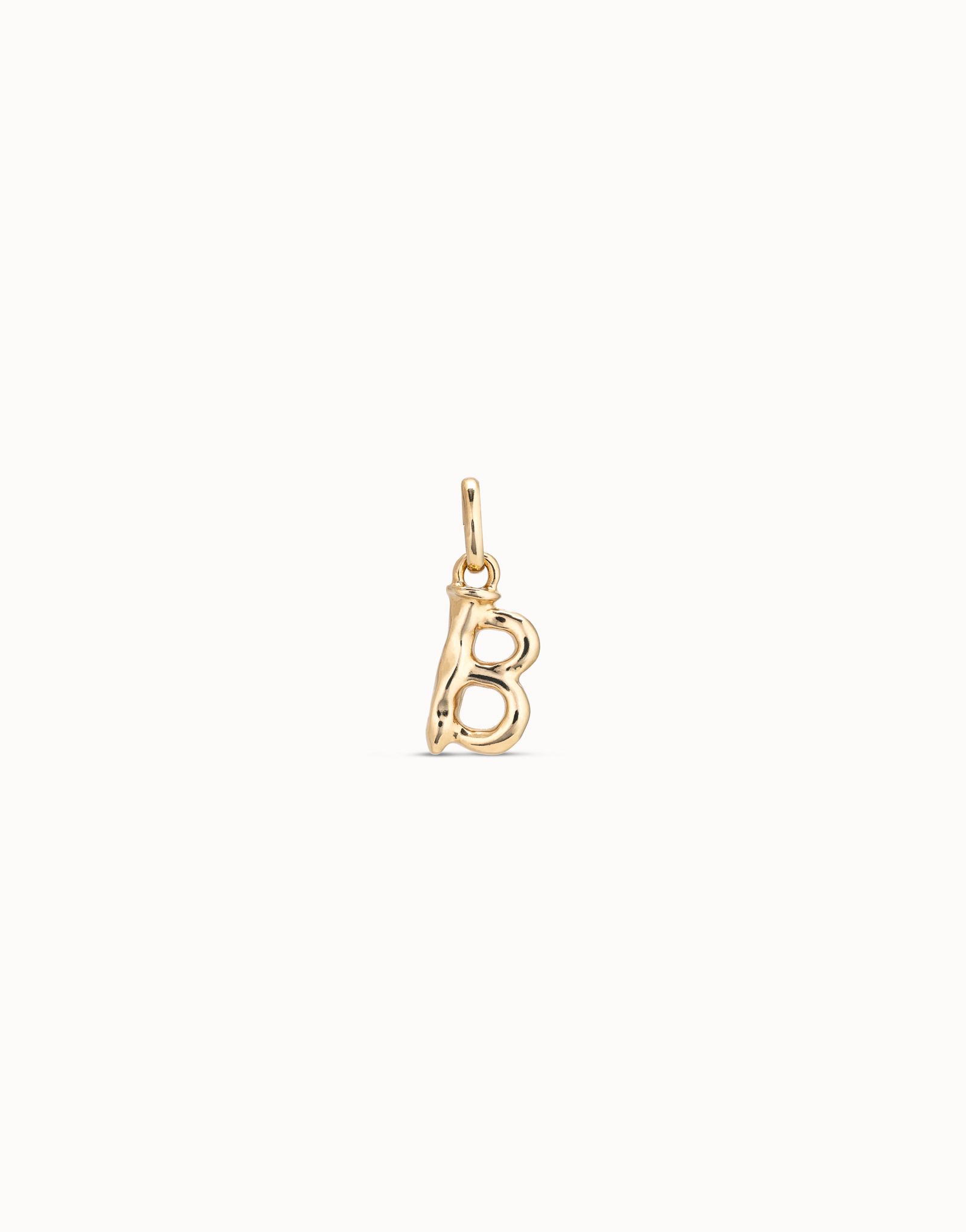 Charm placcato oro 18k a forma di lettera B, Dorado, large image number null