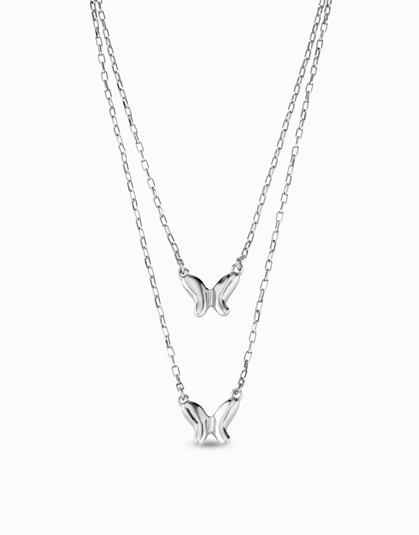 Collana doppia in lega di metalli placcati argento Sterling., Argent, large image number null