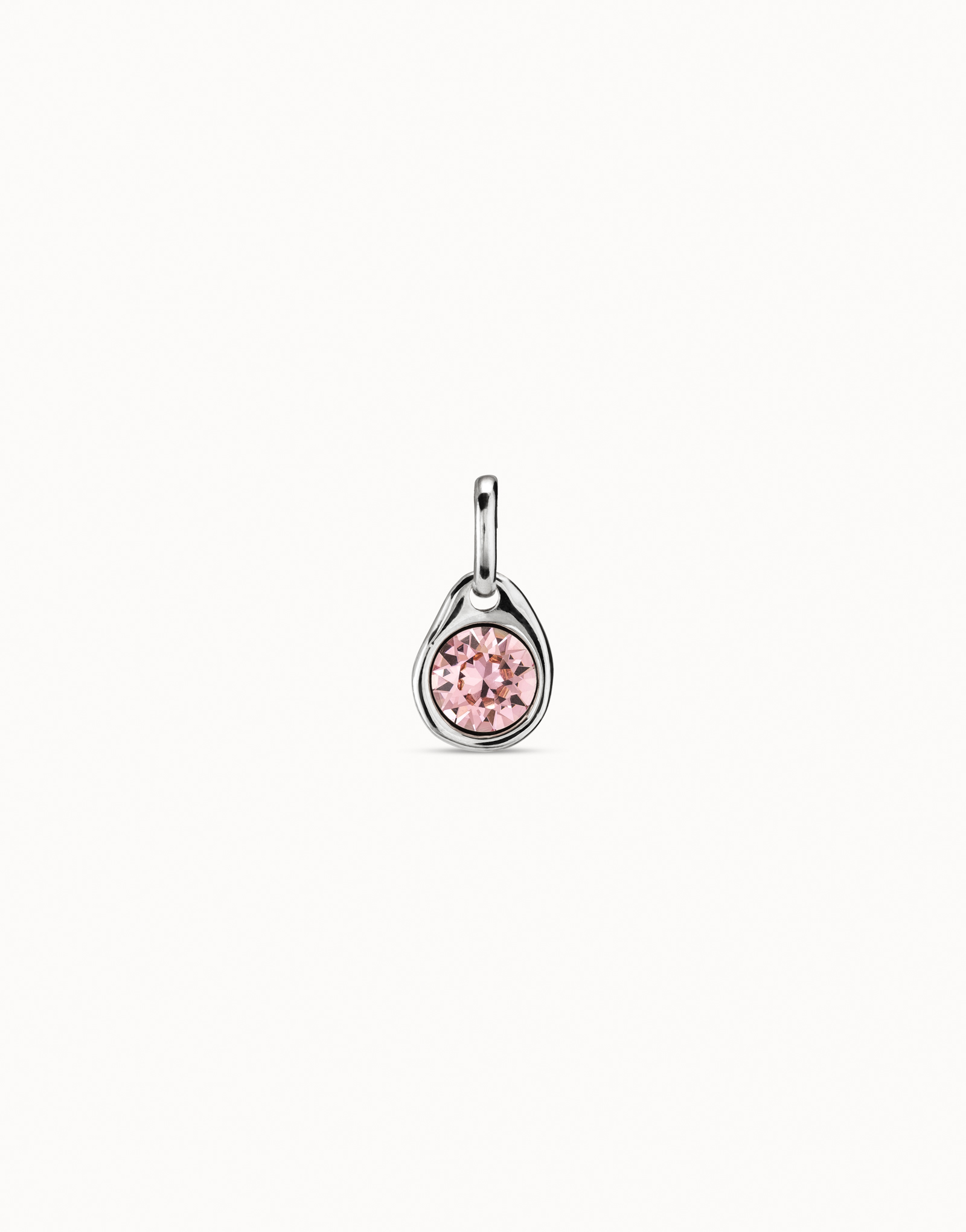 Charm placcato argento Sterling con cristallo rosa, Argent, large image number null
