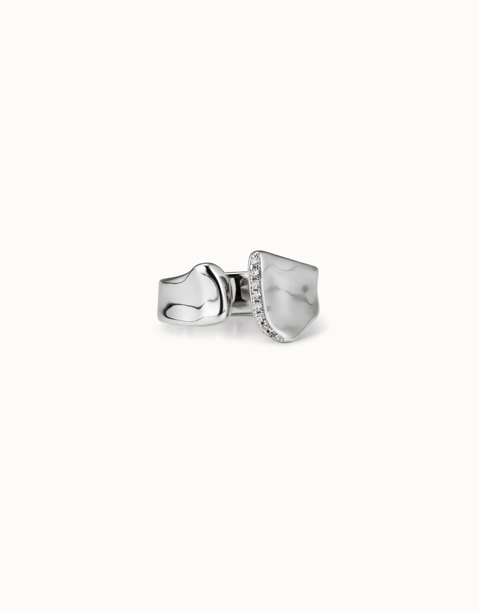 Anello placcato argento Sterling con topazi, Argent, large image number null