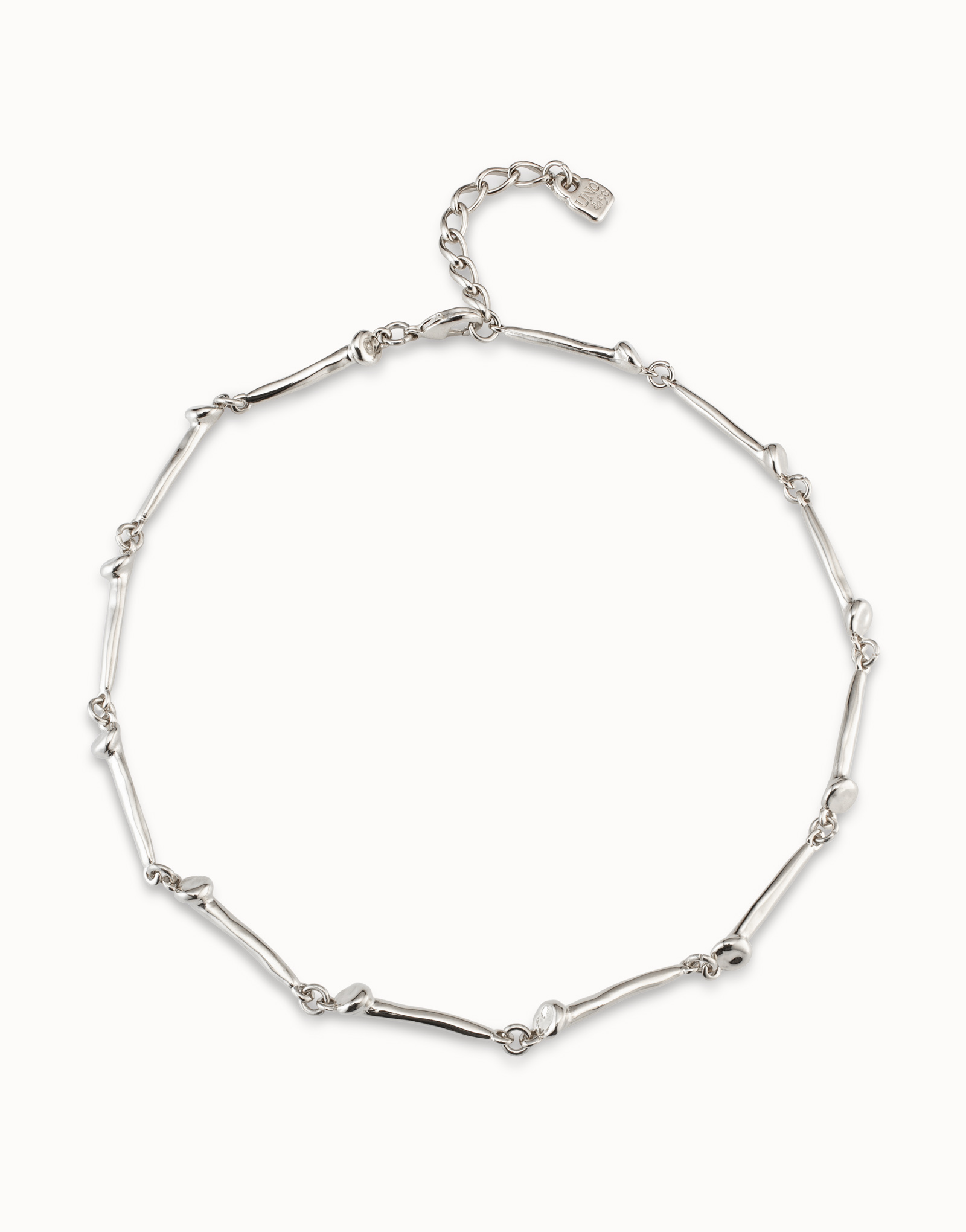 Collana placcata argento Sterling con elementi a forma di chiodo, Argent, large image number null