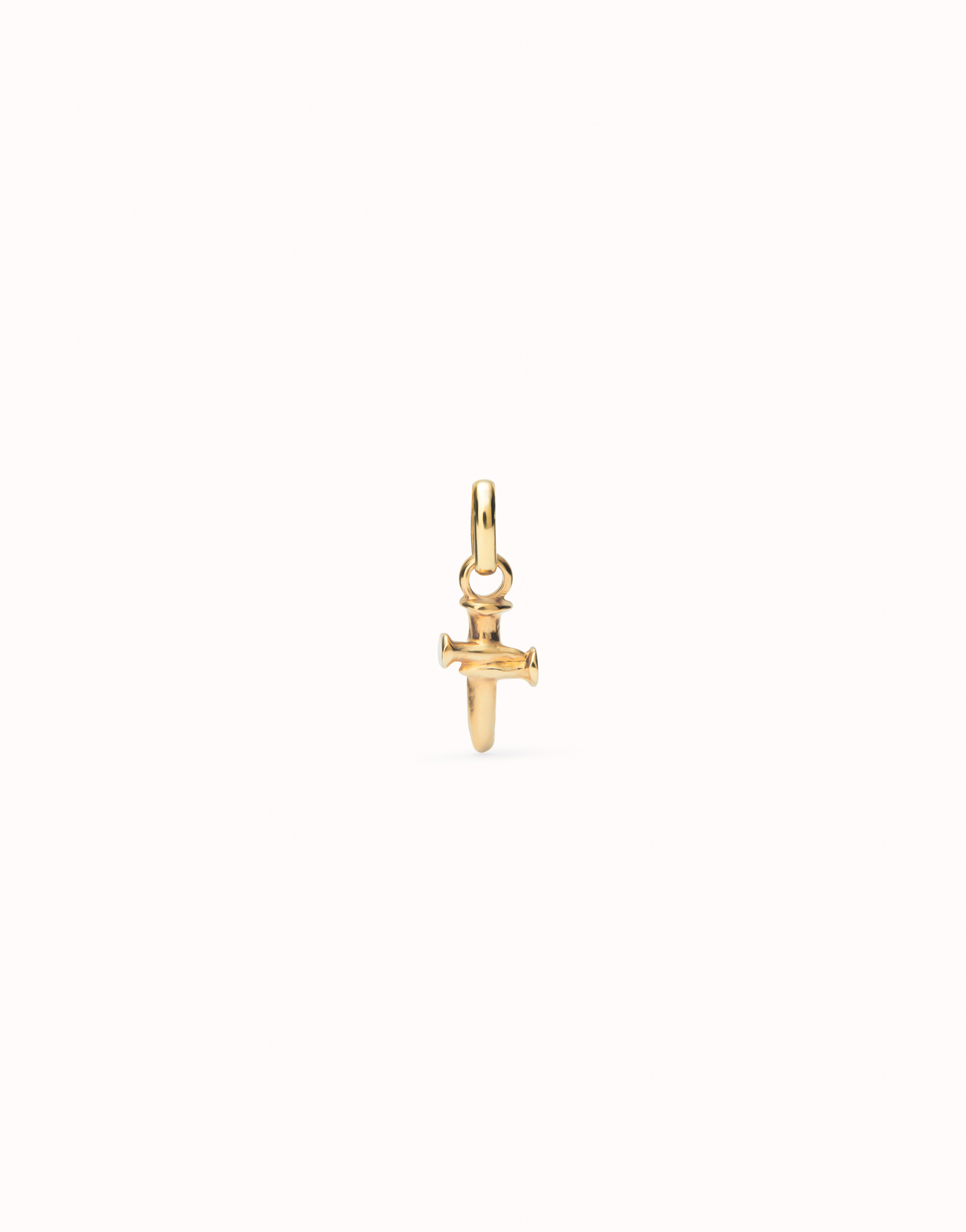 Charm placcato oro 18k a forma croce., Dorado, large image number null