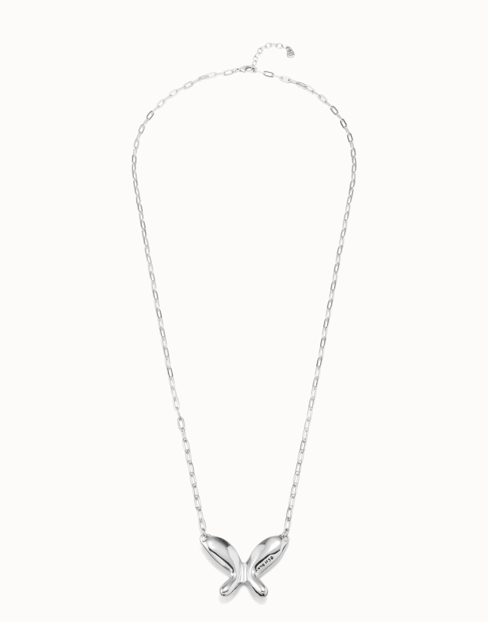 Collana lunga placcata argento Sterling con catenina a maglie, Argent, large image number null