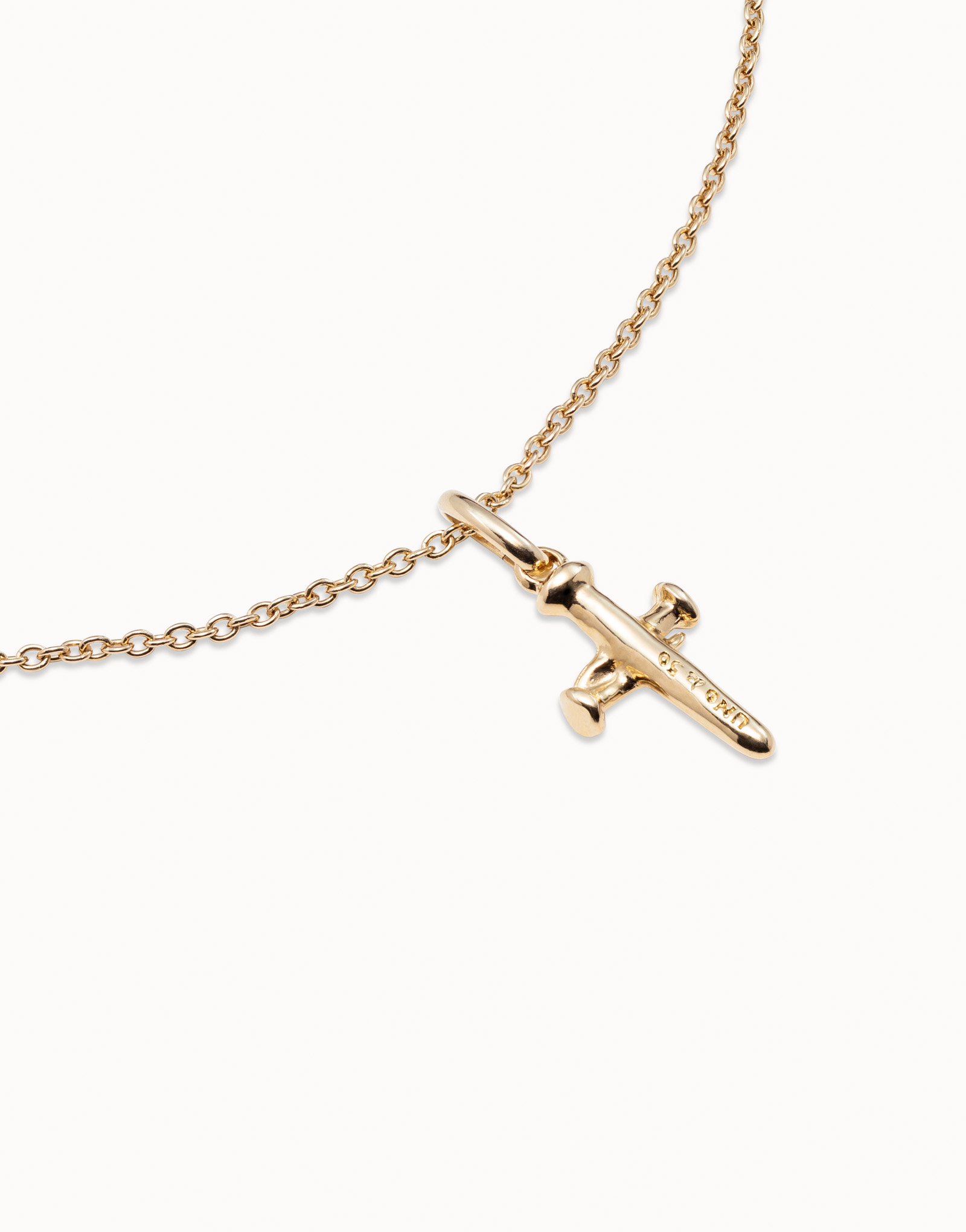 Charm croce media placcato oro 18k, Dorado, large image number null