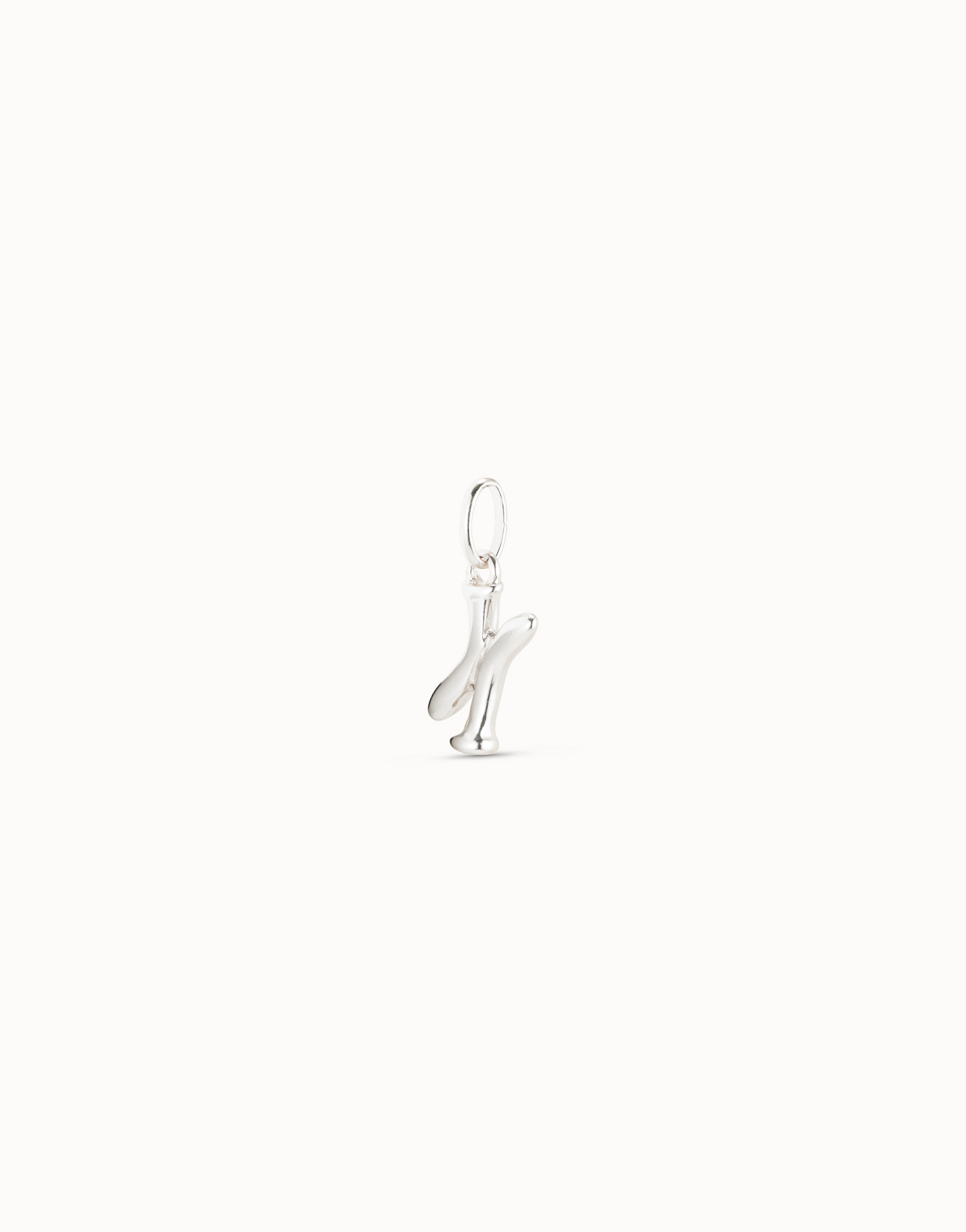 Sterling silver-plated letter X charm, Silver, large image number null