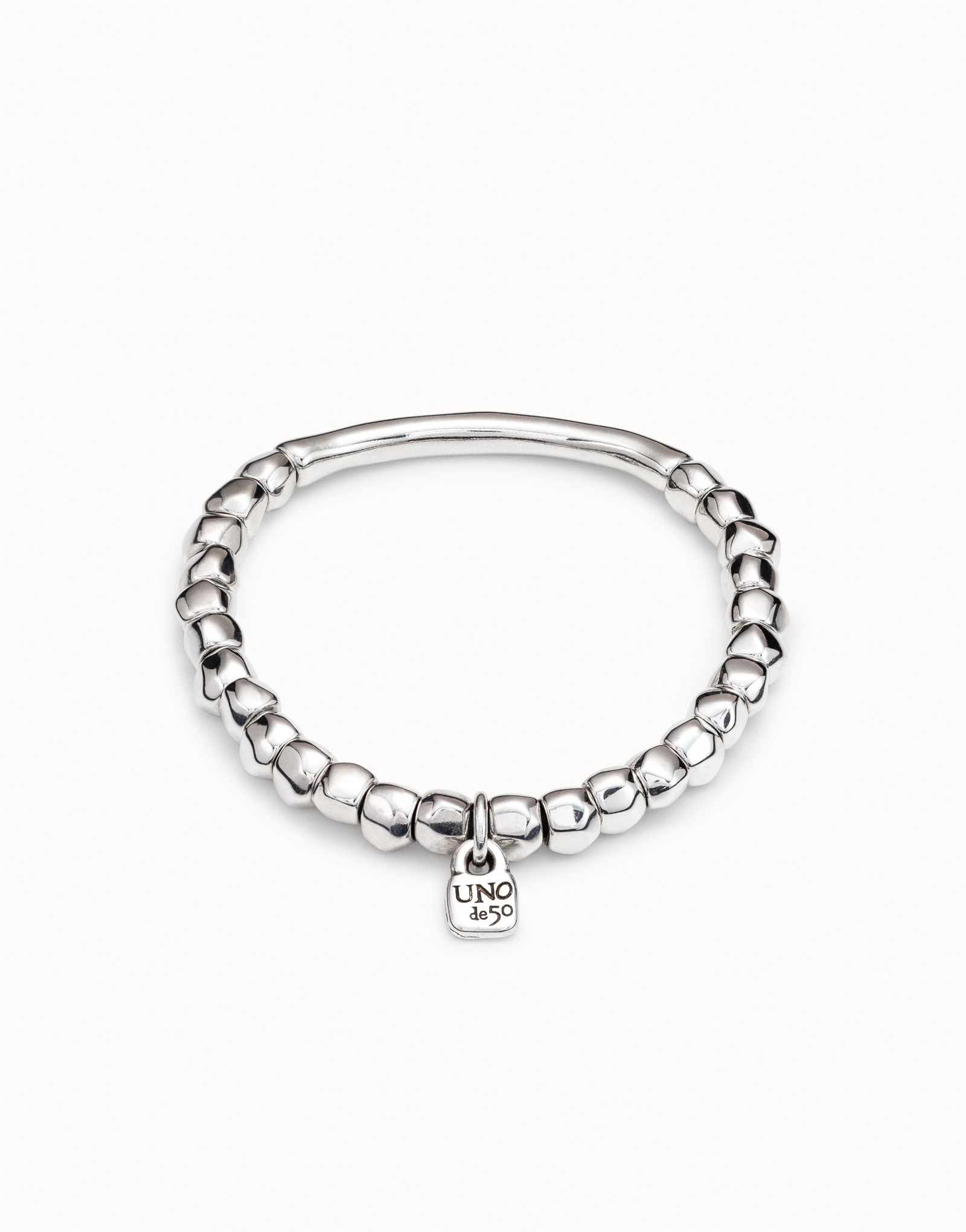 Bracciale placcato argento Sterling con elemento tubolare, Argent, large image number null