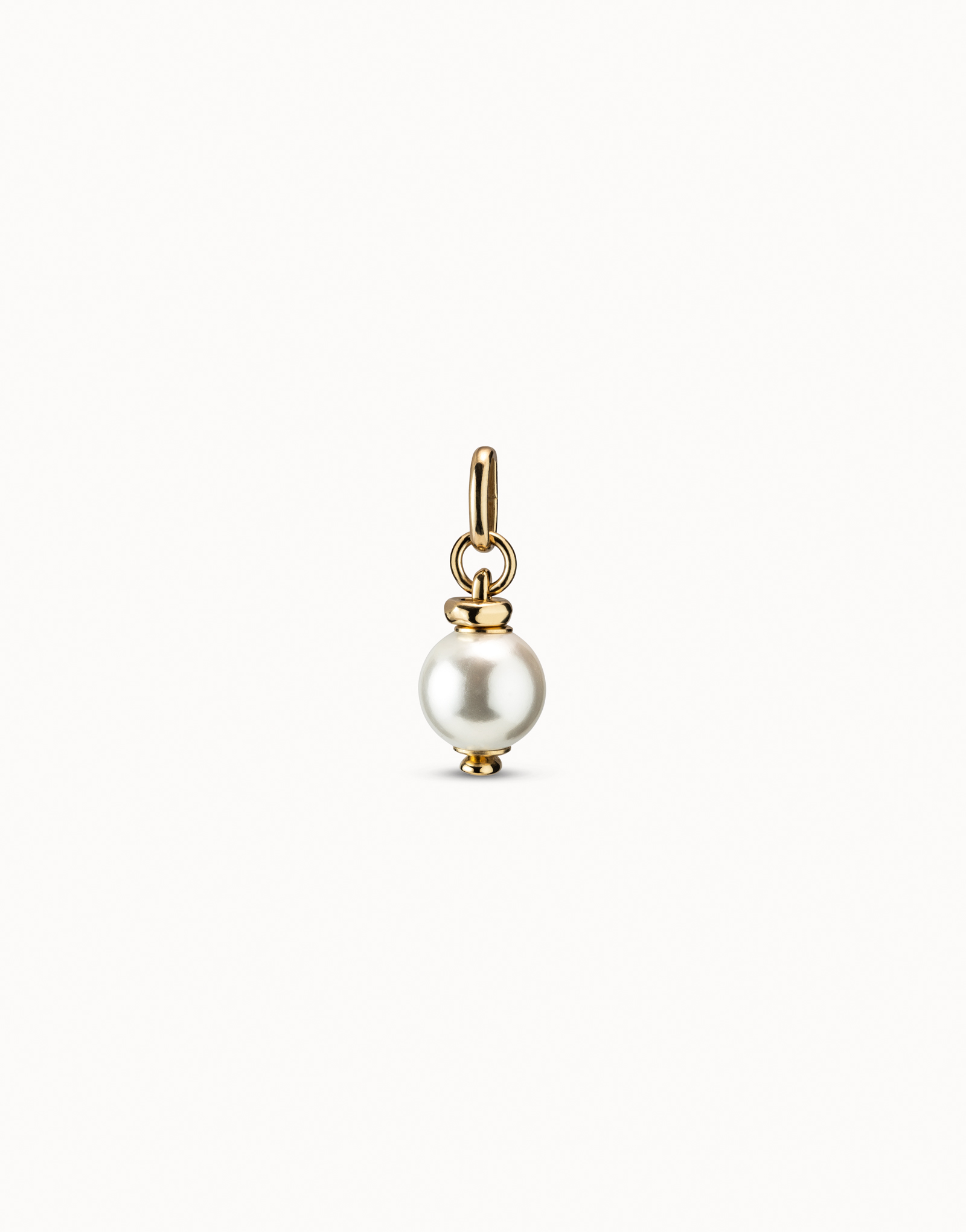 Charm placcato oro 18k con perla bianca, Dorado, large image number null