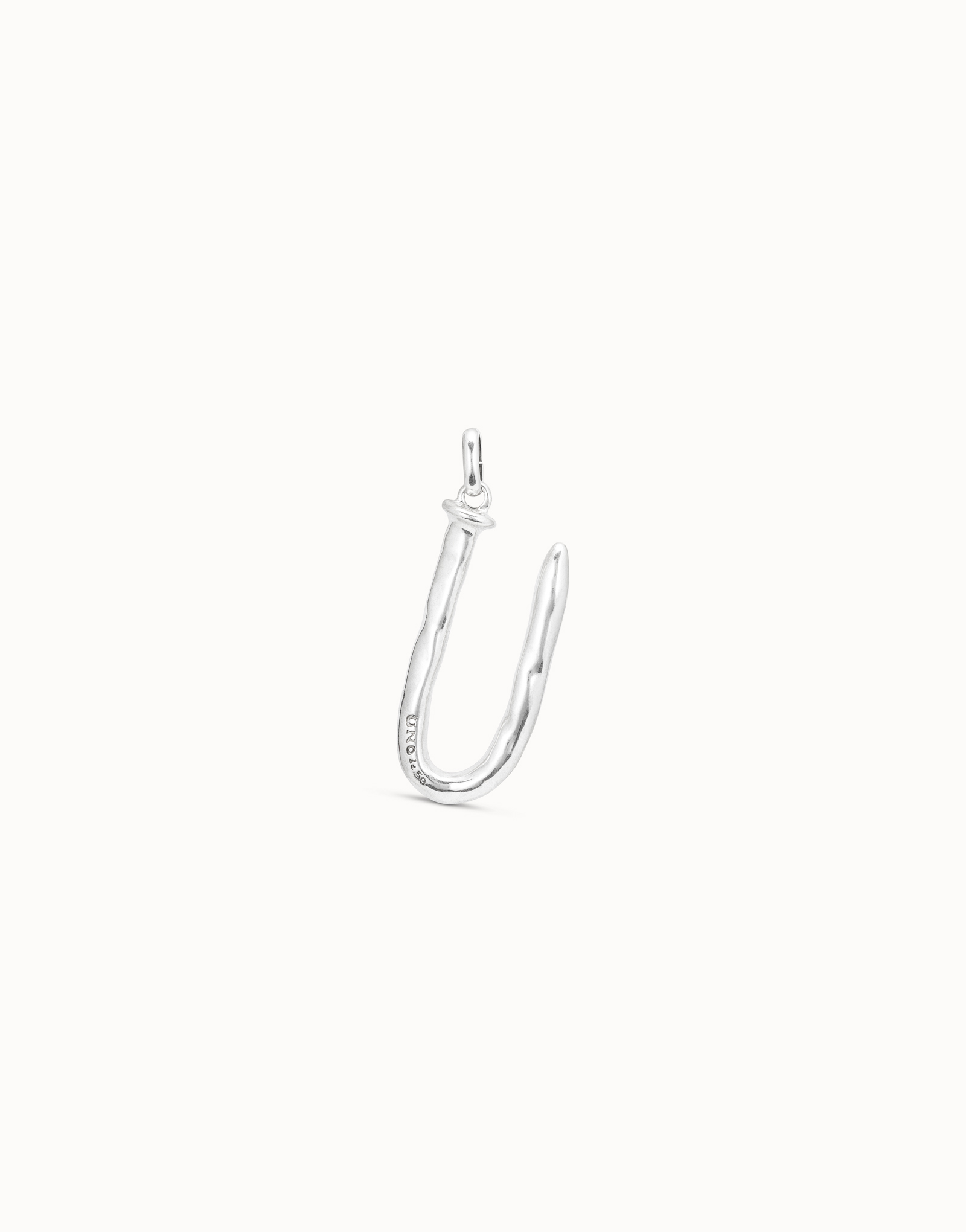 Ciondolo placcato argento Sterling a forma di lettera U, Argent, large image number null