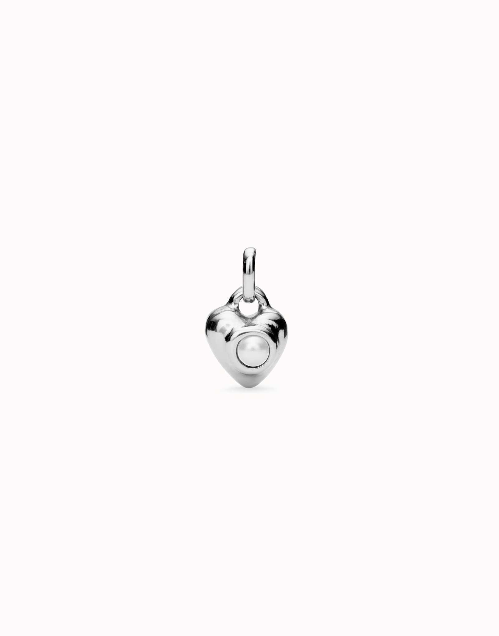 Charm placcato argento Sterling con perla., Argent, large image number null
