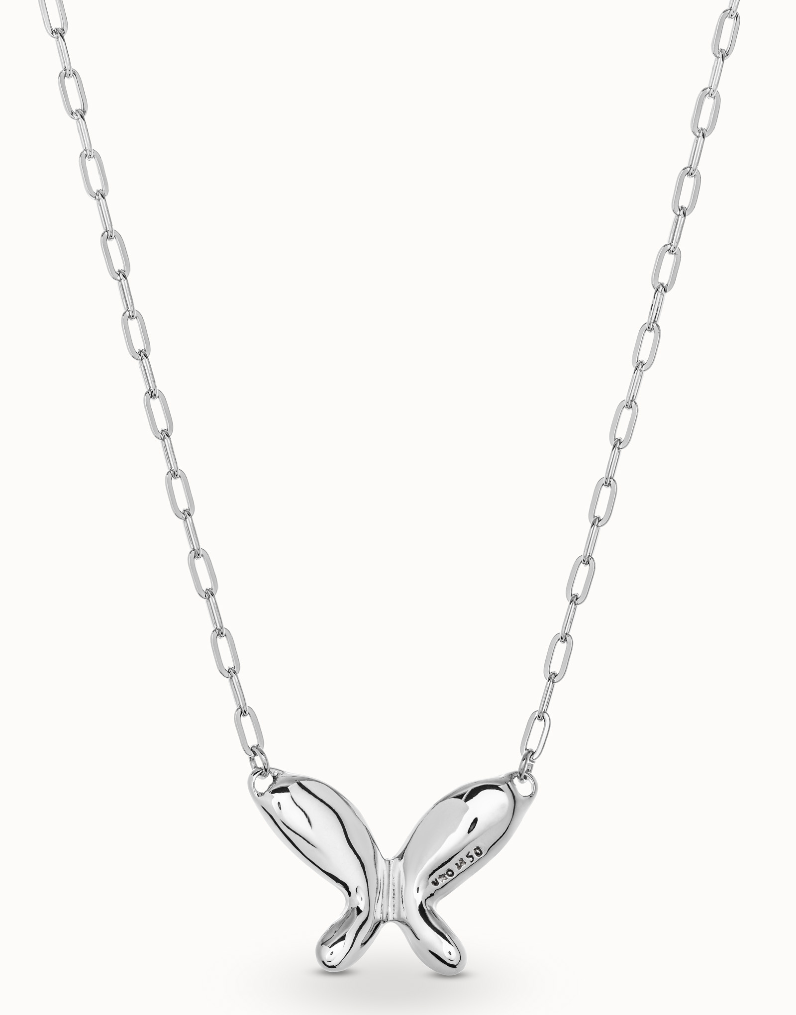 Collana lunga placcata argento Sterling con catenina a maglie, Argent, large image number null